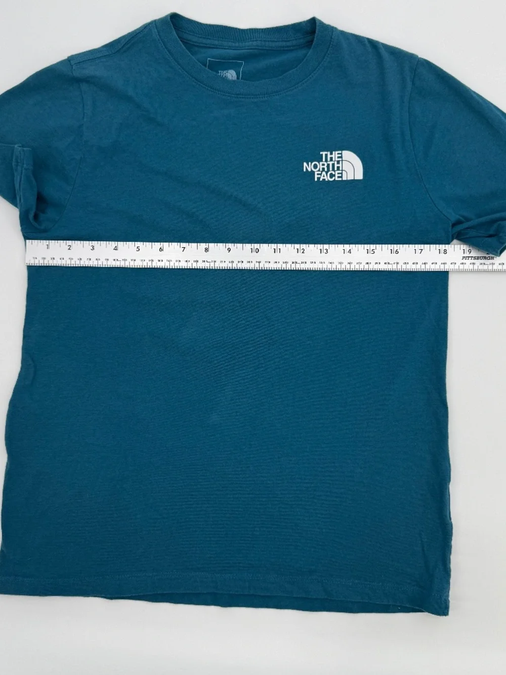 The North Face Teal Blue Graphic Gorpcore Outdoors Hiking T-Shirt Women M - Picture 3 of 4